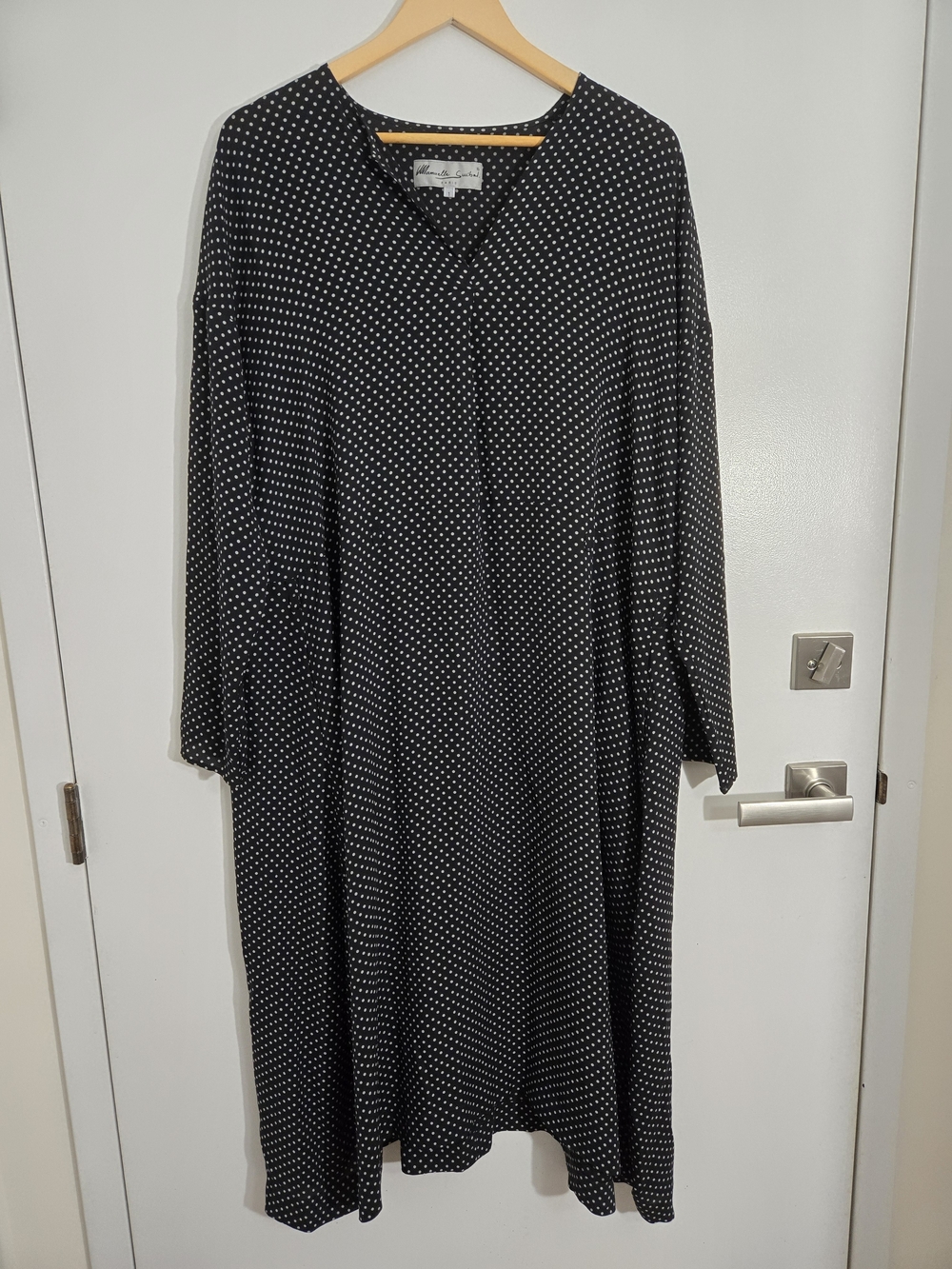 Manuelle Guibal 100% Silk Polka Dot Oversized Dress Paris Luxury - Picture 2 of 9